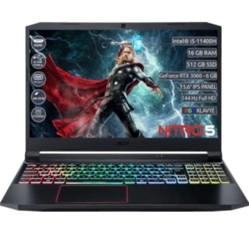 Acer Nitro 5 AN515-57 15" Intel Core i5-11th Gen RTX 3060 laptop
