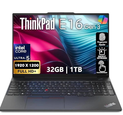 Lenovo ThinkPad E16 Gen 3 Intel Core Ultra 5 225U laptop