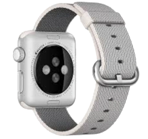 Apple Watch 38mm SS Pearl Woven Nylon Band MMFH2LL/A watch