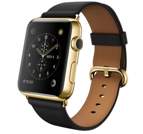 Apple Watch Edition 42mm 18-Karat Yellow Gold Black Classic Buckle MLFH2LL/A watch