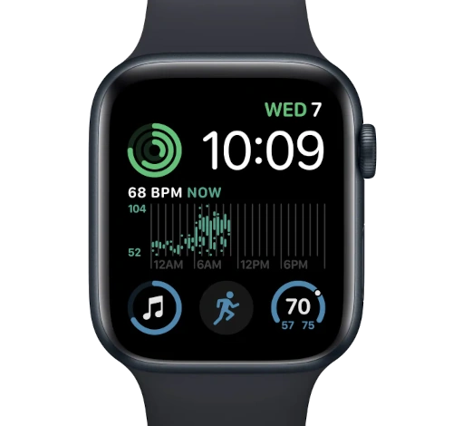 Apple Watch SE 44mm Aluminum Space Black Link Bracelet A2354 GPS Cellular watch
