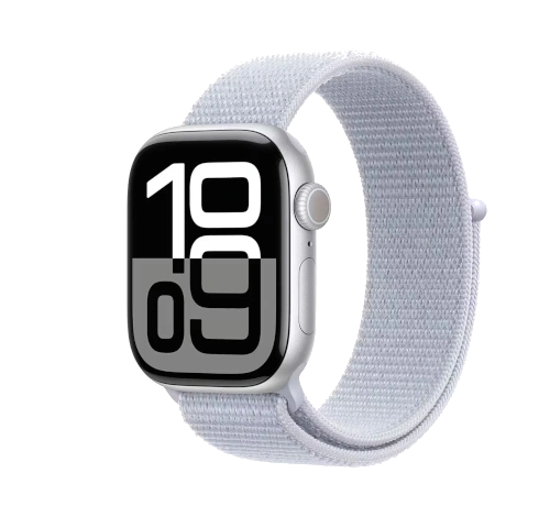 Apple Watch SE Nike 44mm Silver Aluminum Nike Sport Loop A2354 GPS Cellular watch