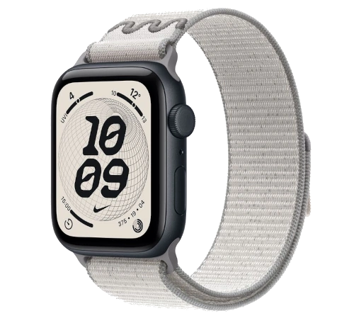 Apple Watch SE Nike 44mm Space Gray Aluminum Nike Sport Loop A2354 GPS Cellular watch