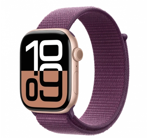 Apple Watch Series 10 46mm Rose Gold Aluminum Case w/ Apple OEM Band A2999 GPS Only watch