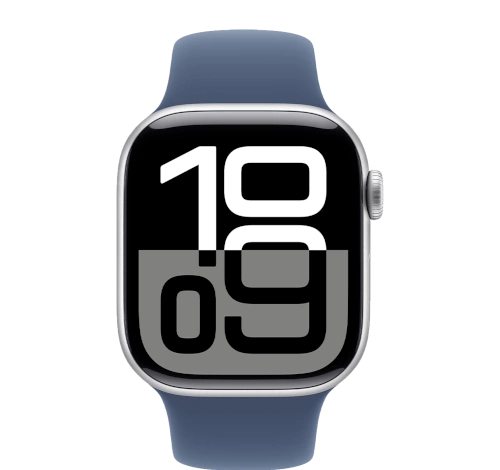 Apple Watch Series 10 46mm Silver Aluminum Case w/ Apple OEM Band A3003 GPS Cellular watch