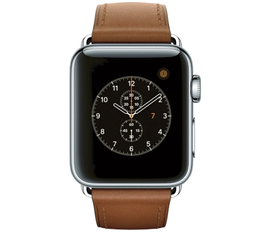 Apple Watch Series 2 38mm SS Saddle Brown Classic Buckle MNP72LL/A watch