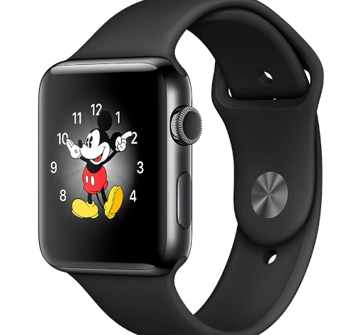 Apple Watch Series 2 42mm Space Black SS Black Sport Band MP4A2LL/A watch