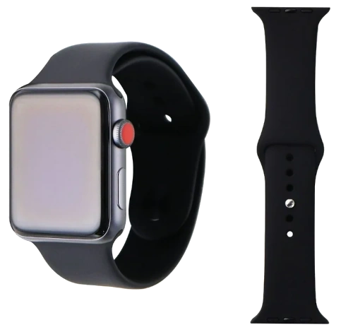 Apple Watch Series 3 38mm Space Gray Aluminum Black Sport Band MQJP2LL/A GPS Cellular watch