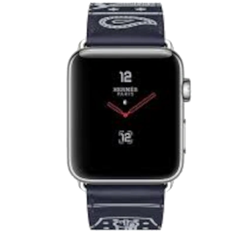 Apple Watch Series 3 Hermes 42mm SS Marine Gala Leather Single Tour Eperon dOr Cellular watch