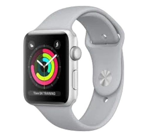 Apple Watch Series 4 44mm Silver Aluminum White Sport Band MTUU2LL/A GPS Cellular watch