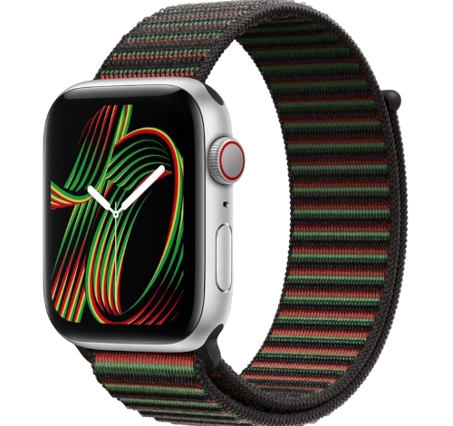 Apple Watch Series 4 44mm Space Gray Aluminum Black Fabric Sport Loop MTUX2LL/A GPS Cellular watch