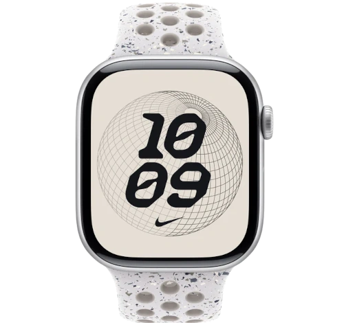 Apple Watch Series 4 Nike 40mm Silver Aluminum Fabric Summit White Sport Loop MU7F2LL/A GPS Only watch