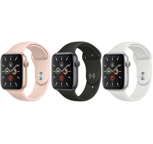 Apple Watch Series 5 44mm Gold Aluminum Fabric Sport Loop GPS Cellular watch