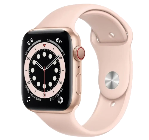 Apple Watch Series 5 44mm Gold Aluminum Sport Band GPS Cellular watch