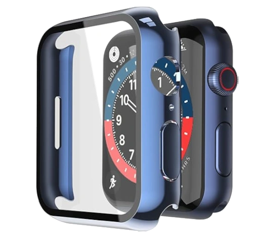 Apple Watch Series 7 45mm Blue Aluminum Case with Apple OEM Band A2474 GPS Only watch