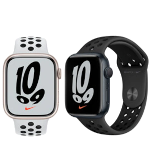 Apple Watch Series 7 45mm Nike Starlight Aluminum Case with Nike Band A2474 GPS Only watch