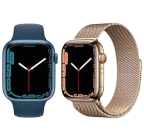 Apple Watch Series 7 45mm Silver Stainless Steel Case with Link Bracelet A2477 GPS Cellular watch