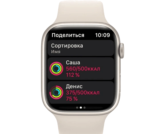 Apple Watch Series 7 45mm Starlight Aluminum Case with Apple OEM Band A2474 GPS Only watch