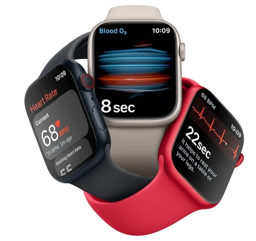 Apple Watch Series 8 41mm Graphite Stainless Steel Case with OEM Band A2772 GPS Cellular watch