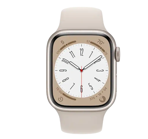 Apple Watch Series 8 41mm Starlight Aluminum Case with OEM Band A2770 GPS Only watch