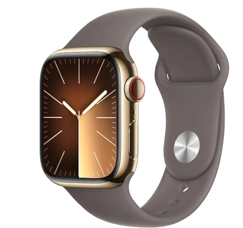Apple Watch Series 8 45mm Gold Stainless Steel Case with Apple OEM Band A2774 GPS Cellular watch