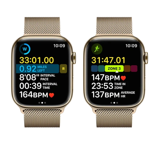 Apple Watch Series 8 45mm Gold Stainless Steel Case with Milanese Loop A2774 GPS Cellular watch