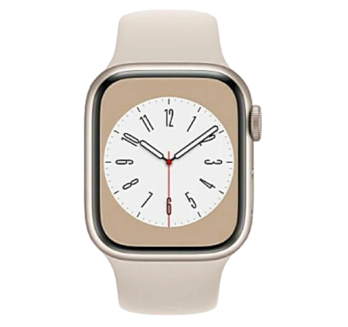 Apple Watch Series 8 45mm Starlight Aluminum Case with OEM Band A2774 GPS Cellular watch