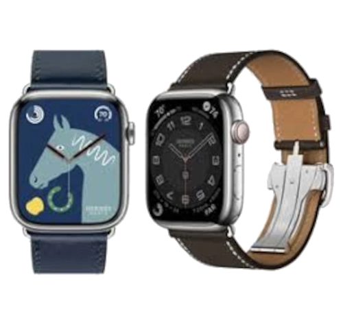 Apple Watch Series 8 Hermes 45mm Silver Stainless Steel Case with Single Tour Deployment Buckle A2774 GPS Cellular watch
