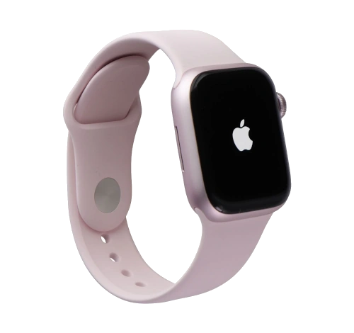 Apple Watch Series 9 41mm Pink Aluminum Case with Apple OEM Band A2978 GPS Only watch