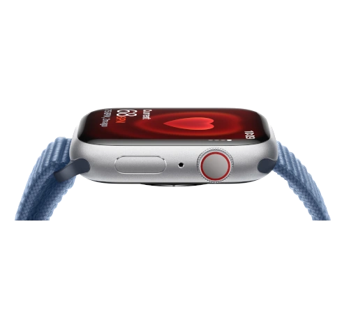 Apple Watch Series 9 45mm Silver Stainless Steel Case with Milanese Loop A2984 GPS Cellular watch