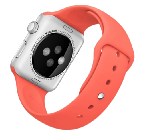 Apple Watch Sport 42mm Silver Aluminum Apricot Sport Band MMFL2LL/A watch