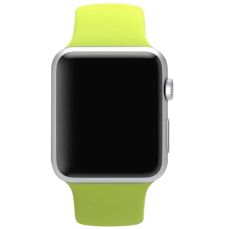 Apple Watch Sport 42mm Silver Aluminum Green Sport Band MJ3P2LL/A watch
