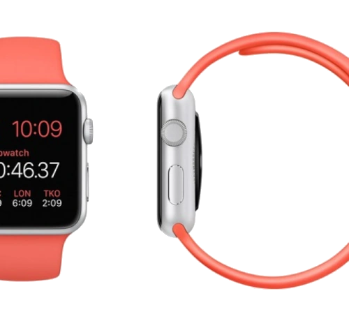 Apple Watch Sport 42mm Silver Aluminum Pink Sport Band MJ3R2LL/A watch