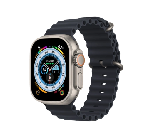 Apple Watch Ultra 49mm Titanium with Ocean Band A2622 watch