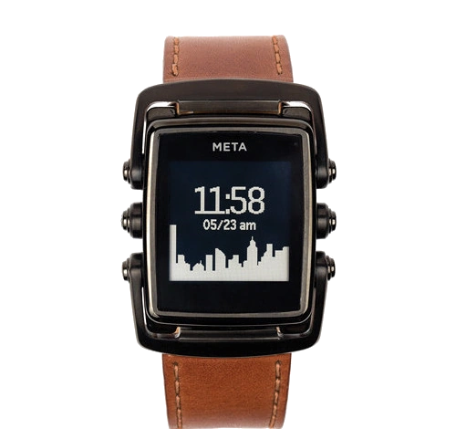 MetaWatch M1 Limited Brown Leather Smartwatch watch